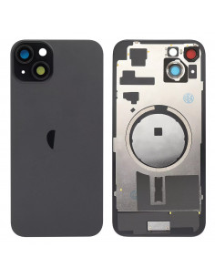 Tapa Trasera iPhone 15 Plus (Negro) (Lente Cristal de Zafiro) (OEM)