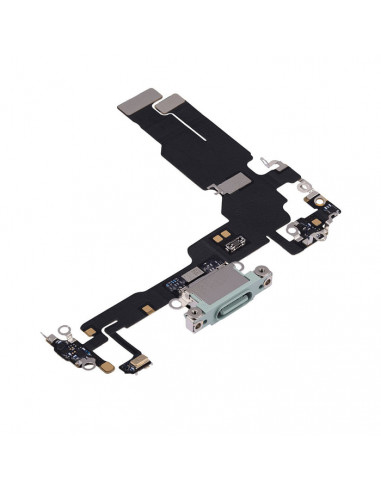 Flex de carga micrófono iPhone 15 (Original) (Verde)