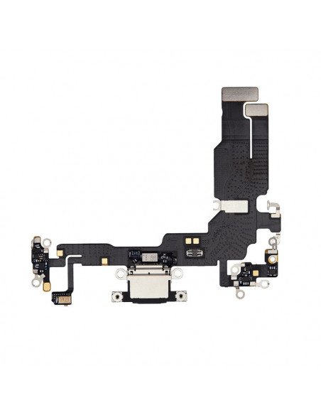 Flex de carga micrófono iPhone 15 (Original) (Negro)