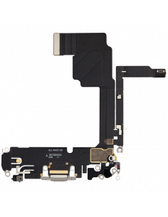 Flex de Carga micrófono iPhone 15 Pro (Titanio Blanco) (Original) 2