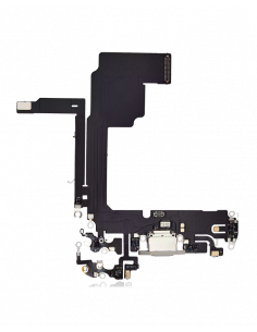 Flex de Carga micrófono iPhone 15 Pro (Titanio Blanco) (Original)