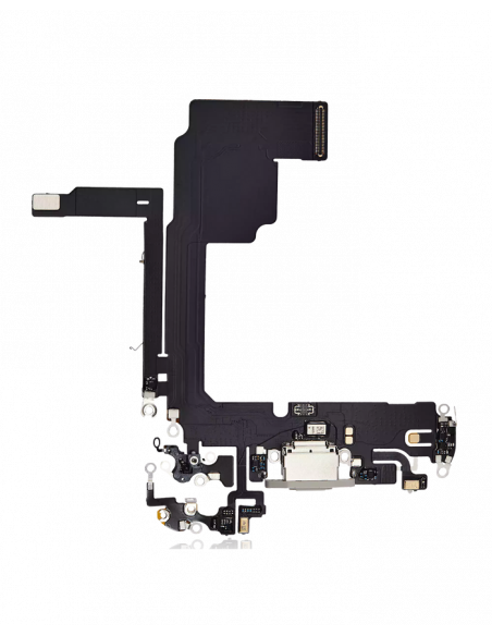 Flex de Carga micrófono iPhone 15 Pro (Titanio Blanco) (Original)