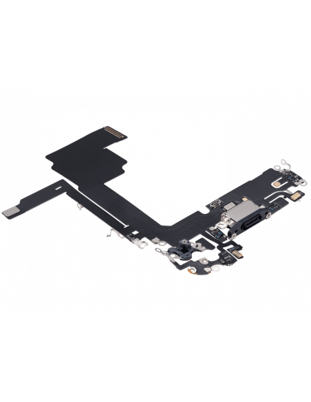 Flex de Carga micrófono iPhone 15 Pro (Titanio Negro) (Original)